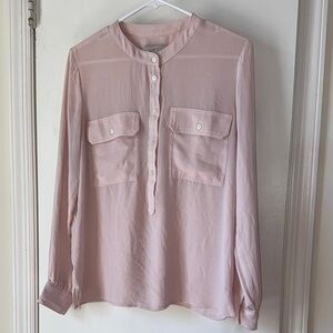 LOFT Blush Button-Up Blouse